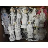 BOX OF VICTORIAN BISQUE FIGURINES