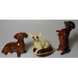 BESWICK CHIHUAHUA ON CUSHIONS + 2 DACHSHUNDS 1460 +1461