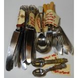 QTY OF PLATED CUTLERY & FISH CUTLERY