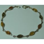 STONE SET SILVER BRACELET