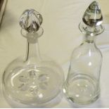 2 DECANTERS (1 ORREFORS)