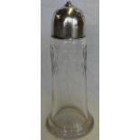 SILVER TOP GLASS SUGAR SIFTER