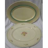 2 SUSIE COOPER DECO 18' MEAT PLATES