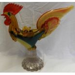 MURANO GLASS COCKEREL 14 1/2'H