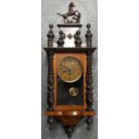 MAHOGANY CASED WALL CLOCK