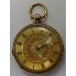 18K GOLD CASED POCKET WATCH ENGRAVED 1930