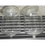 2 ALFA LAVAL OPEN TOP MILKING GLASS JARS