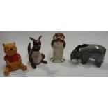 4 BESWICK WALT DISNEY FIGURES, WINNIE POOH, EYORE, KANGA & OWL