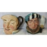 2 ROYAL DOULTON CHARACTER JUGS FARMER JOHN & THE FALCONER D6533