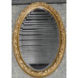 OVAL GILT FRAMED MIRROR