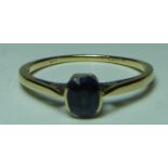 18CT GOLD & SAPPHIRE RING 1.8G