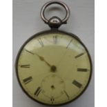 WILLIAM WATSON LONDON HALLMARKED SILVER POCKET WATCH & ENAMEL FACE NO.1036