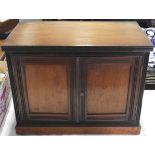 MAHOGANY TWO DOOR TABLE CABINET