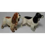 2 BESWICK COCKER SPANIEL (SMALL) BLK/TAN