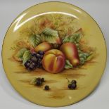 AYNSLEY ORCHARD GOLD CAKE PLATE