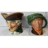 2 ROYAL DOULTON CHARACTER JUGS ARRIET 847682 + DICK TURPIN