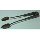 PR RUSSIAN SILVER SUGAR TONGS