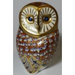 ROYAL CROWN DERBY PAPERWEIGHT OWL
