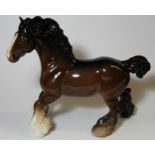 BESWICK CANTERING SHIRE BROWN
