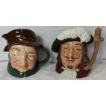 2 ROYAL DOULTON CHARACTER JUGS UNCLE TOM COBBLEIGH D6337 + PORTHOS D6440