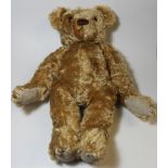 MOHAIR JOINTED GOLDEN TEDDYBEAR WITH GROWLER BOX LOB 17' SUSAN CHRISTMAS