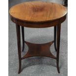 EDWARDIAN INLAID CIRCULAR 2 TIER TABLE