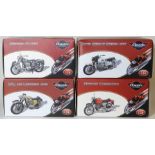 4 BOXED ATLAS CLASSIC MOTORBIKES - NORTON COMMANDO, BSA A65 LIGHTING, SUNBEAM 58 + MOTO GUZZI V7