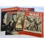 'YANK' USA MAGAZINE 1945, 2 ILLUSTRATED & 1 THE WAR 1939 (4)