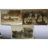 POSTCARDS - REAL PHOTOGRAPHS, CHARABANC, 1913/14 ST CLEMENTS SOUTH MISSION FC & JH NORRIS