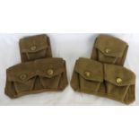 2 THREE POUCH WEBBING AMMO POUCHES