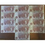 13X 10/- BANKNOTES