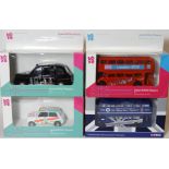 3 CORGI GT BRITISH CLASSICS MINI, LONDON 2012 BUS, TAXI + HORNBY 2012 DBE DECKER BUS QUEENS JUBILEE