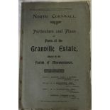 SALES PARTICULARS 4/7/1911 GRANVILLE ESTATE OF MORWENSTOW INCLUDING STANBURY BARTON, WEST & EAST