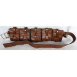 SWEDISH M.10 LEATHER & CANVAS BANDOLIER