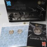 COINS - 2012 COUNTDOWN TO LONDON £5, 2012 OLYMPIC £5 & SCOTLAND & IRELAND £1 (4)