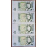 4X SOMERSET SEQUENTIAL £1 BANKNOTES CU73