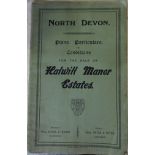 SALES PARTICULARS 27/9/1911 HALWILL MANOR ESTATE + UPCOTT BARTON, HIGHER & LOWER STOWFORD, LORDS