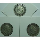 COINS - 1834, 1835 & 1836 SHILLINGS (3)