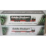 EDDIE STOBART 2 LORRIES - SMAN TGX XLX CURTAINSIDE H6098 + TOPLINE REFRIDGERATED TRAILER H132