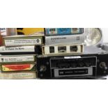 HITACHI 8 TRACK CAR STEREO & TAPES