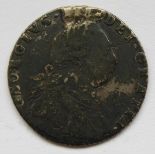 COINS - 1787 SIXPENCE WITH HEARTS