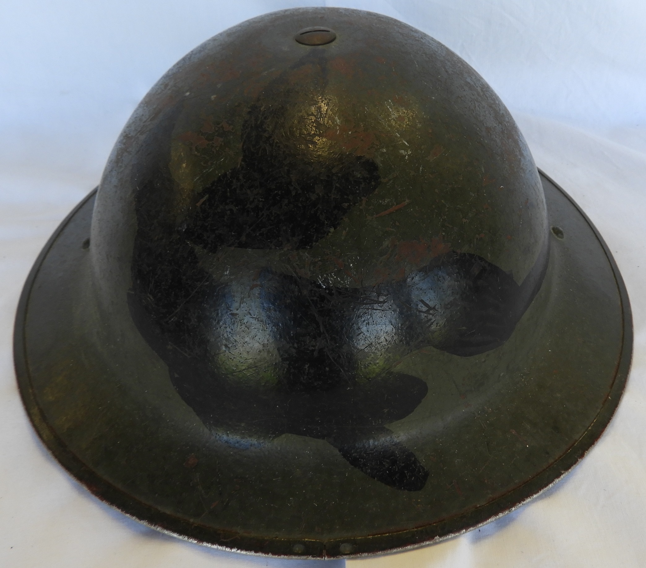 BRITISH MK II HELMET GREEN & BLACK