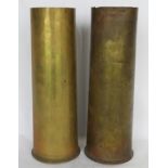 PAIR BRASS 18PDR SHELL CASES 1906 & 1916