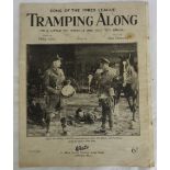 SHEET MUSIC - SONG OF YPRES LEAGUE 'TRAMPING ALONG'