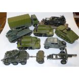 TRAY OF DINKY MILITARY VEHICLES