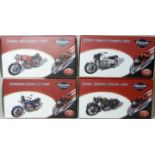 4 BOXED ATLAS CLASSIC MOTORBIKES DUCATI 250 MACH I, MOTO GUZZI V7, KAWASAKI MACH IV + ROYAL