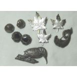 5 BROOCHES & 2 PAIRS EARRINGS