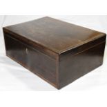 MAHOGANY BOX WITH SECTIONAL INTERIOR