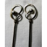 CHARLES HORNER SILVER ART NOUVEAU HAT PINS