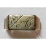 9CT GOLD SIGNET RING 7.08g